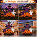 Giant 8m/26ft Inflatable Halloween Pumpkin 3-Story High with Fan - Oxford Cloth Skeleton Man Costume for Outdoor Decoration