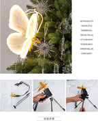 Automatic Opening LED Butterflies for Wedding Decor, Romantic Magical Light Up Wings for Party Christmas Festival Decoration