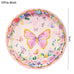 Butterfly Disposable Tableware Set Paper Plate Cup Napkins Pink Butterfly Birthday Party Decoration Baby Shower Wedding Supplies
