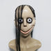 Halloween Horror with Long Hair Cosplay Female Ghost Mask Roleplay MO Masks Funny Mask V-shaped Mouth Mask Party Tricky Toys