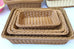 Hand-Woven Imitation Rattan Basket, Rectangular Storage Box, Fruit Snack Bread Cosmetic Organizer for Home Kitchen