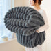 Striped Fuzzy Plush Throw Blanket 100×150cm Soft Cozy Fluffy Blanket for Sofa Bed Couch Home Decor