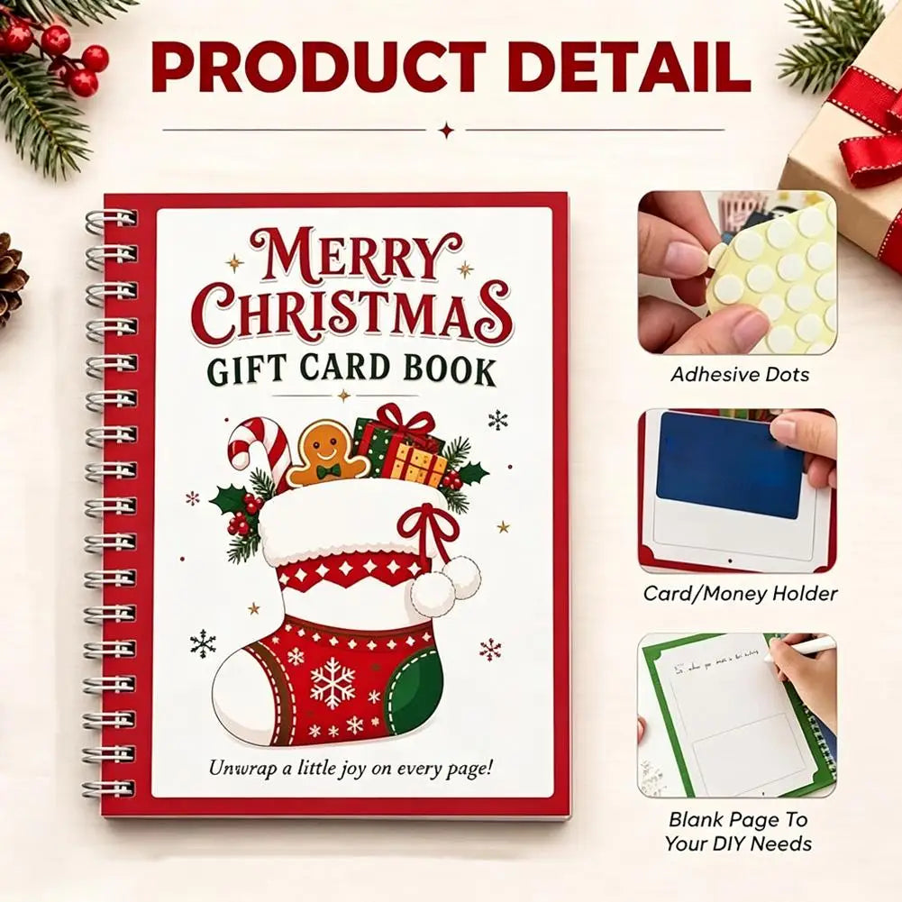 JingleBind Christmas Gift Card Holder Book
