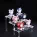 1-5 Tier Acrylic Display Stand Perfume Doll Clay Figurine Blind Box Storage Rack Transparent Ladder Makeup Organization W-2