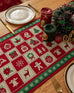 Christmas Snowflake Decoration Table Runner Jacquard Dining Cloth New Year Gift Winter Home Rustic Decor Bed Tail Flag Cover