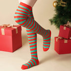 CandyCane Legs Women's Striped Thigh High Socks