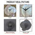 Modern Simple Silent Wall Clock, Moon Design - Quartz Movement, Wooden Material, for Bedroom, Living Room or Office Decoration