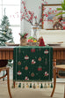 Christmas Snowflake Decoration Table Runner Jacquard Dining Cloth New Year Gift Winter Home Rustic Decor Bed Tail Flag Cover