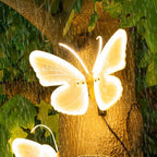 Automatic Opening LED Butterflies for Wedding Decor, Romantic Magical Light Up Wings for Party Christmas Festival Decoration