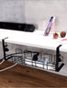Under Table Storage Rack Metal Cable Management Tray Home Office Desk Wire Organizer No Punching Kitchen Storage Accessories