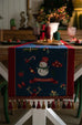 Christmas Snowflake Decoration Table Runner Jacquard Dining Cloth New Year Gift Winter Home Rustic Decor Bed Tail Flag Cover