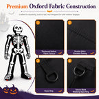Giant 8m/26ft Inflatable Halloween Skeleton Man 3-Story High with Fan Oxford Cloth Skeleton Man Costume for Outdoor Halloween Decoration