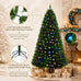 GAOMON 7.5 FT PE PVC Artificial Christmas Tree, Full Green Mixed Branches