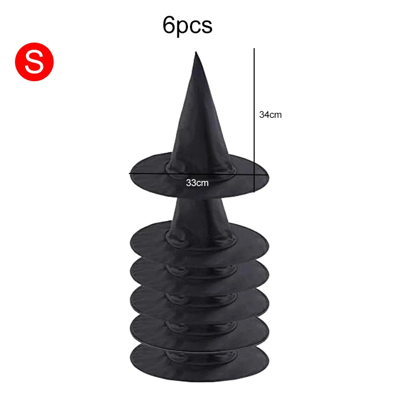 Wizard Hat / Witch Broom Halloween Party Decoration Festival Gathering Supplies Masquerade Prop Cosplay Costume Accessories TMZ