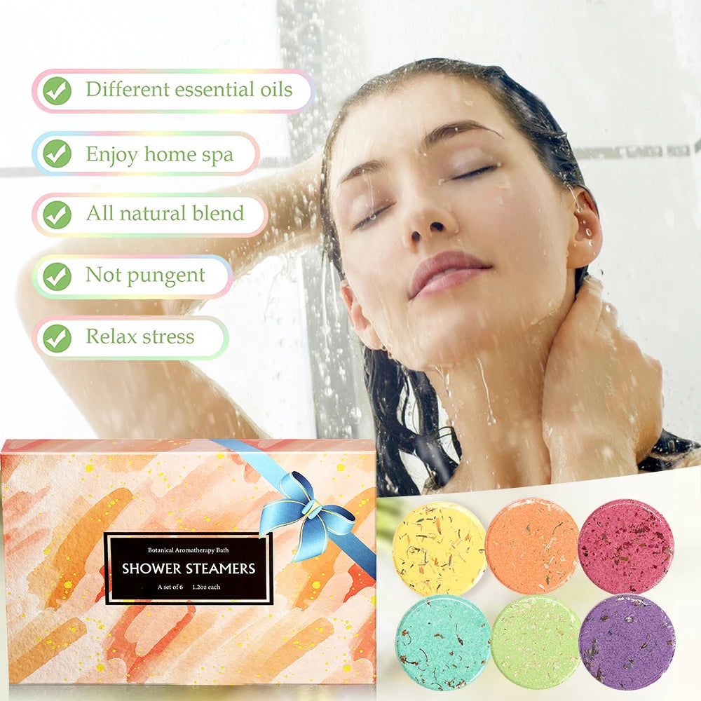 Lavender Shower Steamers – 6-Pack Aromatherapy Self-Care Gift for Women