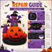 Giant 8m/26ft Inflatable Halloween Pumpkin 3-Story High with Fan - Oxford Cloth Skeleton Man Costume for Outdoor Decoration