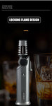 JOBON Strong Blue Flame Lighter 360° Inverted Ignition Rotatable Nozzle Safety Lock Design Inflatable Lighters