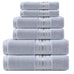 Luxury 6 Piece Towel Set, 2 Bath Towels 2 Hand Towel 2 Washcloths, 600 GSM 100% Cotton Turkish Towels for Bathroom, White Towel Sets