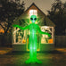 Decoración inflable de Halloween de 9 pies de altura, alienígena inflable para exteriores con luces LED integradas para decoraciones de jardín, patio y césped de Halloween