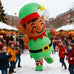 Christmas Elf Inflatable Costume Mascot Parade Adult Character Cosplay Christmas Party Event Plush Set
