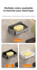 Wall Mounted Soap Drain Box No Punching Household Bathroom Soap Holder Simple With Hook, No Water Accumulation Soap Box