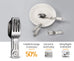 ROXON Out Door  Camping Cutlery Set  Stainless Steel Portable and Detachable