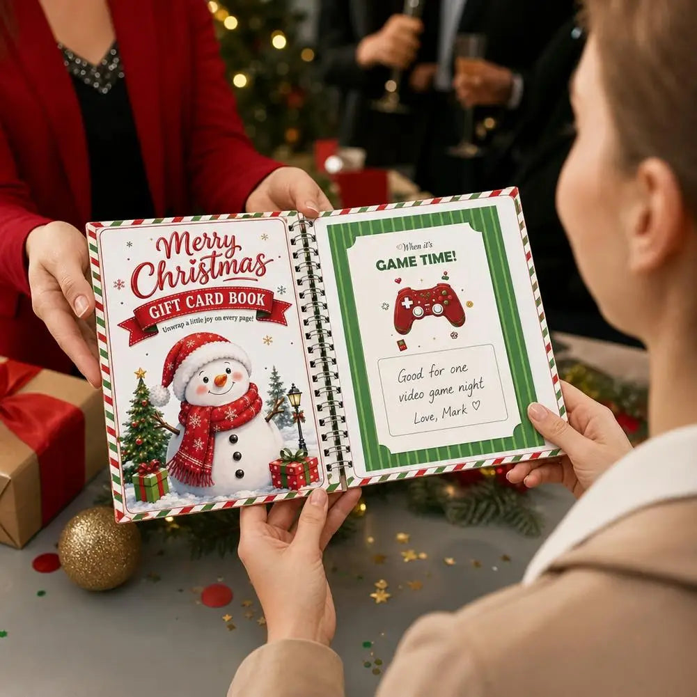 JingleBind Christmas Gift Card Holder Book