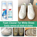 100ml White Shoes Stain Remover Whitening Cream-All-Purpose Cleaning Gel with Brush for Sneakers Leather Shoes without water rin
