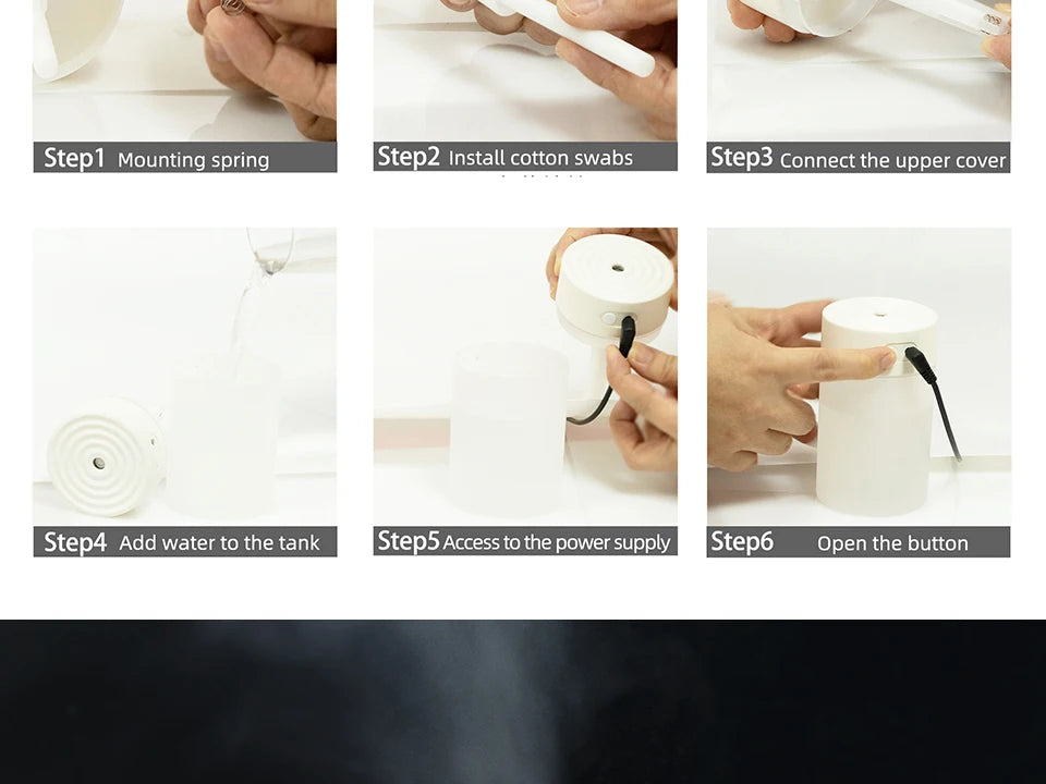 DwellCozy 260ml USB Ultrasonic Vase Aroma Diffuser