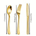 300-Piece Gold Plastic Silverware Set - Heavy Duty Disposable Cutlery, Includes 100 Forks, 100 Spoons & 100 Knives, Ideal for Parties, Baby Showers, Weddings, and Birthdays