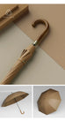 New Wooden Long Handle Luxury Umbrella Men Women, Outdoor 8 Bones Big Golf Rain Umbrella Windproof Strong, 120cm Diameter
