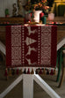 Christmas Snowflake Decoration Table Runner Jacquard Dining Cloth New Year Gift Winter Home Rustic Decor Bed Tail Flag Cover