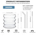 4pcs/Set Glass Cups Coffee Mug Creative Clear Drinking Glasses Ribbed Glassware Cups With Straws Set Cocktail Fruit Glass
