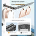 Aluminum Alloy Folding Drying Rack Space Saver Clothes Dryer Wall-mounted Collapsible Drying Rack No Balcony Clothes Hanger