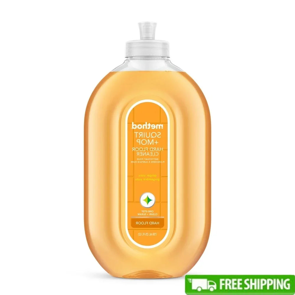 Hard Floor Cleaner Ginger Yuzu Scent Floor Cleaning Solution Household Use Indoor 25oz Bottle Non-toxic Safe Effective
