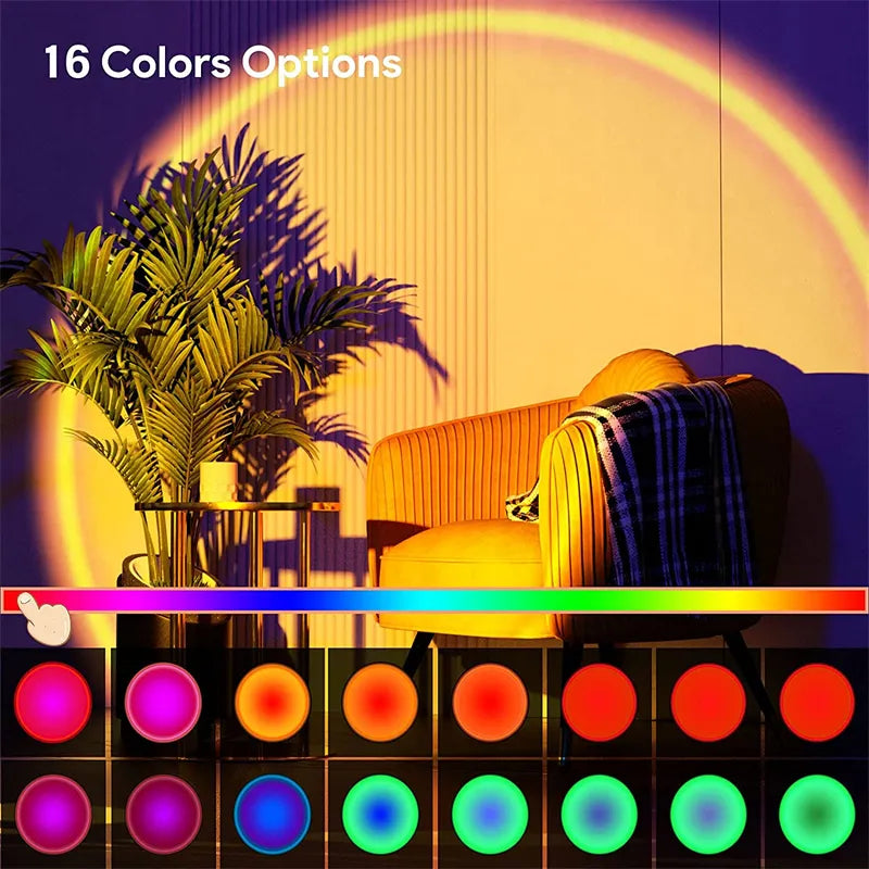 LumenNest 16 Colors RGB USB Sunset Light