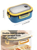 Double Layered Design With Fork And Spoon Fruit Bento Box For Easy Carrying, Microwave Safe, And Convenient Heating Lunch Box