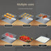 Flat Bottom 430 Stainless Steel Square Plate Oven Safe BBQ Grill Pan Drain Tray Oil Drip Rack Prep Plate for Roasting Grilling
