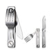 ROXON Out Door  Camping Cutlery Set  Stainless Steel Portable and Detachable