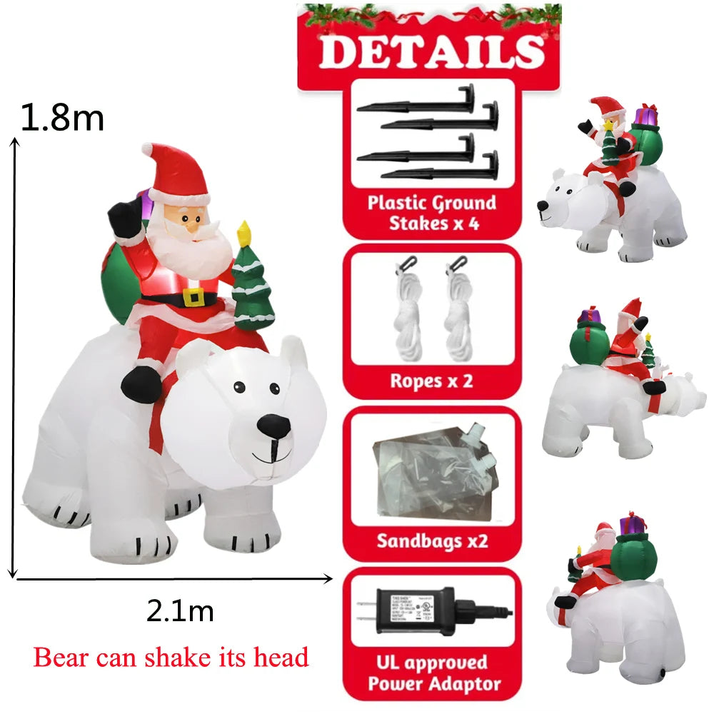 GardenGlow 7FT Inflatable Santa Claus