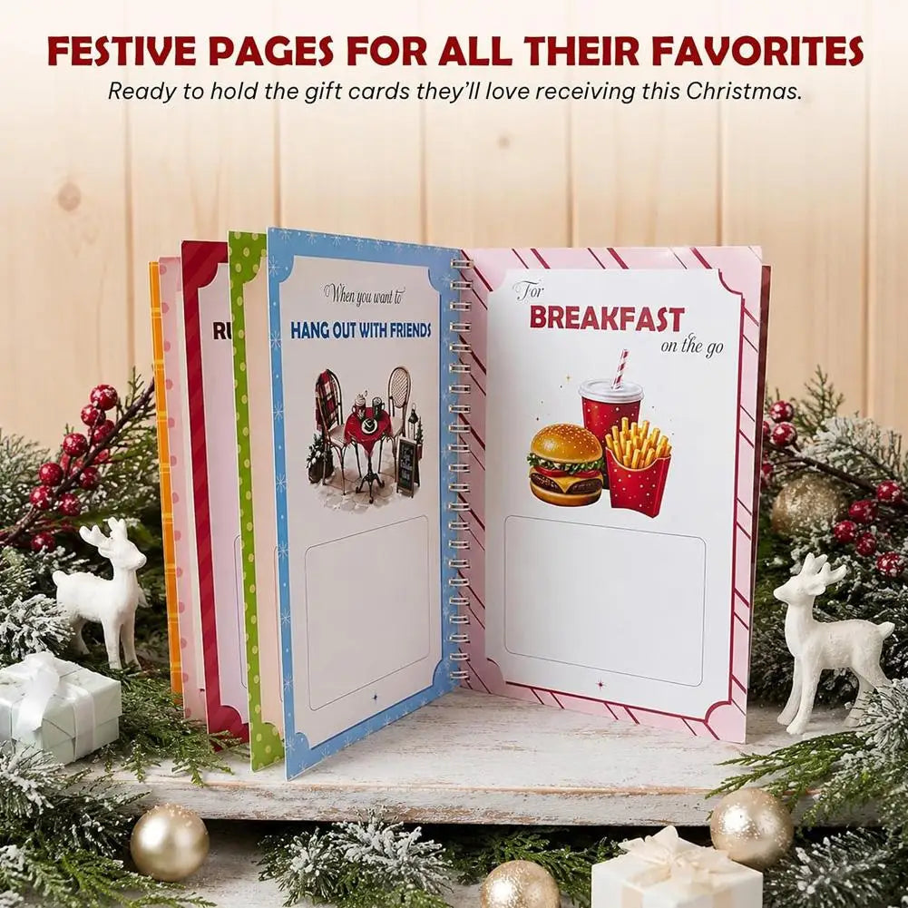 JingleBind Christmas Gift Card Holder Book
