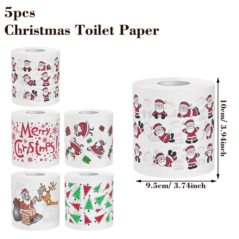 Merry Carousel Co. Toilet Roll Paper Merry Christmas