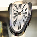 Surreal Melting Clock Silent Melted Wall Clock Salvador Dali Style Wall Watch for Decorative Home Office Shelf Desk Table Gift