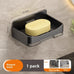 Wall Mounted Soap Drain Box No Punching Household Bathroom Soap Holder Simple With Hook, No Water Accumulation Soap Box